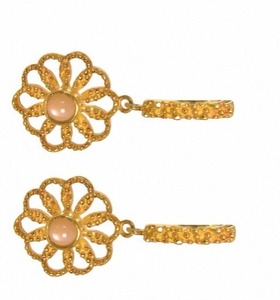 Boucles d'oreilles en argent sterling 925 à prix économique plaqué or 18 carats, pierre de lune rose, cadeaux de mariage en forme de fleur mignonne pour les fêtes - Product Image 2