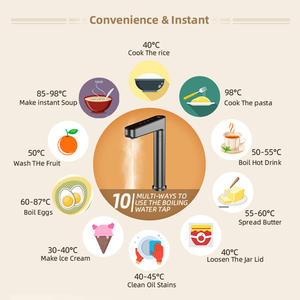 Robinet d'<span class=keywords><strong>eau</strong></span> bouillante électronique à contrôle de température, robinet d'<span class=keywords><strong>eau</strong></span> chaude bouillante instantanée, <span class=keywords><strong>distributeur</strong></span> d'<span class=keywords><strong>eau</strong></span> chaude et <span class=keywords><strong>froide</strong></span> domestique OEM - Product Image 5