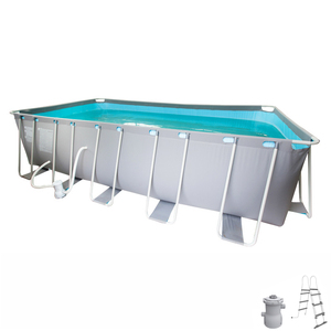 <span class=keywords><strong>Piscine</strong></span> rectangulaire <span class=keywords><strong>hors</strong></span> <span class=keywords><strong>sol</strong></span>, <span class=keywords><strong>piscine</strong></span> portable <span class=keywords><strong>avec</strong></span> structure en acier, <span class=keywords><strong>filtre</strong></span> <span class=keywords><strong>à</strong></span> <span class=keywords><strong>sable</strong></span> et échelle - Product Image 1