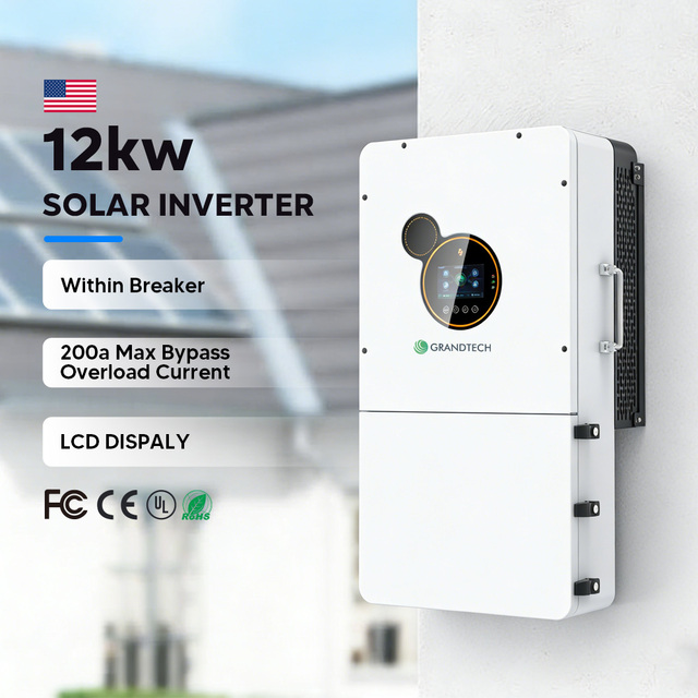Grandtech 12kw 120/240V Split Phase 48v Hybrid Inverter SEI-12KW-Upro with WiFi CT Parallel Function US Version UL Certified