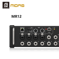 Mezcladora de Audio Profesional MIDAS de 12 Canales con 99 Efectos de Reverberación Integrados, Mezcladora de Audio Digital para DJ y Escenario