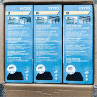 INTEX 64759 Queen Luftmatratze Faltbares Umweltfreundliches PVC Aufblasbares Schlafbett für Erwachsene Zuhause Hotel Camping