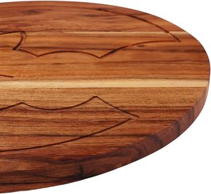Tabla de cortar redonda de madera con ranura, bandeja de servir, tabla de charcutería de madera, tabla de cortar con diseño de conejo para la Pascua - Product Image 2