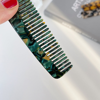 DOWELL Koreanischer Retro Marmor Haarkamm geometrische Essigsäure Kamm Muster Zahn glatt Acetat Haarkamm