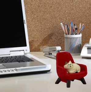 2 Packs Miniatuur Kattenbeeldjes Met Kleine Stoel-Hars Kattenfiguren, <span class=keywords><strong>Kitten</strong></span> Miniatuur Bureauaccessoires-Perfect Cadeau Voor Kattenliefhebber - Product Image 5