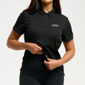 Polo de Golf de <span class=keywords><strong>manga</strong></span> <span class=keywords><strong>corta</strong></span> elástico de algodón ligero que absorbe la humedad, <span class=keywords><strong>polos</strong></span> personalizados de alta calidad para <span class=keywords><strong>mujer</strong></span> - Product Image 6