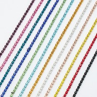 Chaînes de strass en verre SS4 SS6 SS8 SS12 SS16 en gros, appliques de strass en cristal, garnitures de diamants en cristal, chaînes de strass en verre