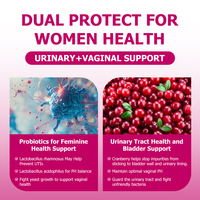 Tabletas Probióticas para Mujeres Más Vendidas, Enzimas Digestivas, Prebióticos, Arándano Rojo, Salud del Tracto Urinario y Vaginal, Apoyo para la Vejiga