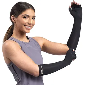 Hersteller Camouflage Quick Dry Ice Sleeve Radfahren Fahren Anti-Rutsch-Halb finger arm handschuhe