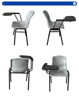 Chaise de conférence d'école empilable en plastique chaise d'écriture de lecture avec la chaise de salle de classe d'étudiant de tablette avec le bureau attaché