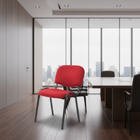 Chaises de conférence commerciales empilables au design moderne avec tissu ergonomique et base en métal pour événements, écoles, hôtels, bureaux