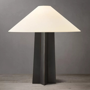 Lámpara de Mesa Moderna Minimalista de Acero con Pantalla de Lino, Portalámparas E26, Lámpara de Escritorio de Lujo para Villa, Hotel, Directo de Fábrica, ODM, UL - Product Image 3