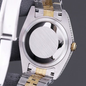 Luxurious handcrafted men's automatic <b>mechanical</b> <b>watch</b> with full diamonds, 41mm automatic movement, custom logo - Product Image 3
