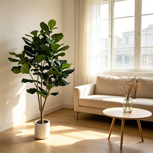 210cm Pitted white basin Fiddle-leaf fig– Eco-Friendly Plant for Wedding & Event Decoration - Product Image 3