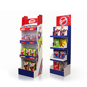 カスタム段ボールポップ飲料スナック製品フロアディスプレイラック棚ワインウォーターボトルソフトドリンクディスプレイスタンド小売用 - Product Image 4