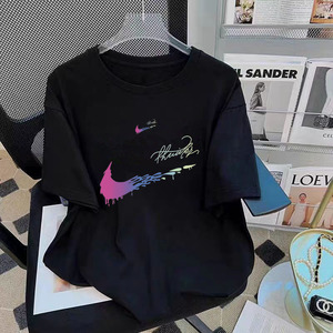 Modern Casual Graphic Tee Soft Cotton Shirt with Colorful Icon - Product Image 3
