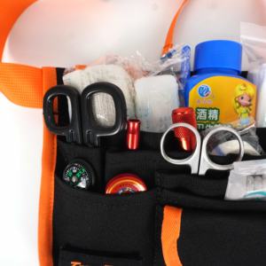 Negro Naranja Contraste 900D Poliéster Undurchlässige Crema llera Cierre Rinonera Enfermera - Product Image 2