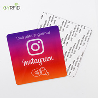 Prêt à expédier – Autocollant NFC en PVC pour Instagram (espagnol) avec puce NFC213 – Affichez votre compte social en tapant sur l'autocollant NFC en PVC