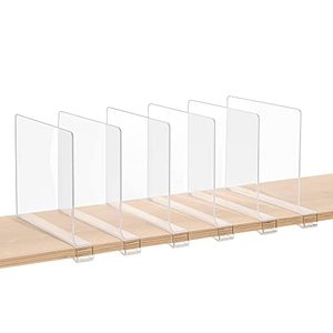 2 uds por paquete divisores de estante de acrílico de plástico para estantes de armario - Product Image 5