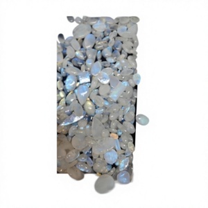 Lote Mixto de Gemas Sueltas de Piedra Lunar Arcoíris Multicolor Grado AAAA, Forma Ovalada Lisa, Varios Tamaños, Cabujón, Tercera Parte - Product Image 1