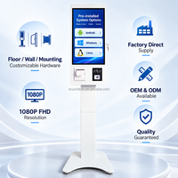 All-in-One 21,5 27 32 Zoll Kapazitiver Touchscreen Android Kiosk Wandmontiert Freistehend Selbstbedienungsterminal für Restaurants