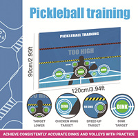 Autocollant mural d'entraînement pour pickleball - Cible de frappe de précision pour mur et sol - Améliore le contrôle et la précision