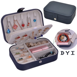 E575 Fashion <strong>Girl</strong> Portable Leather Organizer Earring Travel Jewel Case <strong>Jewellery</strong> Packaging Gift Boxes Jewelry <strong>Box</strong> - Product Image 6