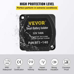 DB, venta al por mayor, 6mtr, 12V, Kit de aislador de batería dual automático, 140AMP, relé de detección de voltaje, VSR, Kit de relé de carga dividida Compatible Isola - Product Image 5
