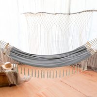 Hamac portable d'extérieur avec sac de transport Sangles d'arbre pour chambre à coucher Patio Hamac double avec barre d'écartement incurvée