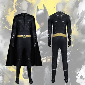 Costume de performance pour homme Batman avec cape et imprimé musculaire, idéal pour Halloween et événements transfrontaliers - Product Image 1