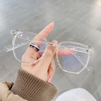 Lunettes anti-lumière bleue tendance 2026, grandes montures carrées, transparentes, en métal, pour femmes et hommes, protection oculaire pour ordinateur