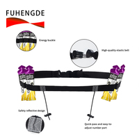 Sac banane en polyester avec boucles, porte-bavoir en tissu et sac de course pour ceinture porte-dossard de course