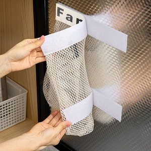 Kitchen <b>Wall</b> Mounted Mesh <b>Storage</b> Bag With Velcro Rectangle <b>Hanging</b> Organizer For Garbage Bags And Household Supplies - Product Image 3