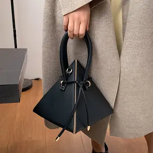Оптовая продажа 2023, модный кошелек на одно плечо из искусственной кожи, дамские сумочки, клатчи, треугольные сумочки для женщин, роскошные