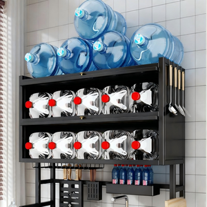 Estante de Almacenamiento para Fregadero de Acero al Carbono de Doble Capa Engrosado, Escurridor de Platos y Utensilios a Prueba de Polvo para <span class=keywords><strong>Encimera</strong></span> de Cocina - Product Image 6