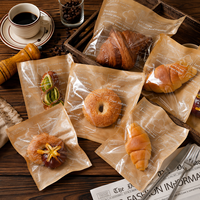 Sacs à pain en papier kraft imprimés en héliogravure, résistants à l'humidité, jetables, pour emballage alimentaire, pour toasts et beignets, vente en gros