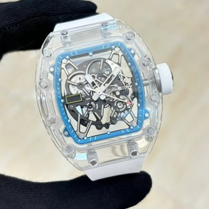 Montre mécanique de luxe pour homme, personnalisée, avec boîtier transparent en cristal, design CNC, mouvement intégré évidé, données originales - Product Image 1