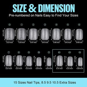 <span class=keywords><strong>AILLSA</strong></span>, alta calidad, 360 Uds., puntas de uñas de cubierta completa de acrílico cuadrado Extra corto, puntas de uñas de cubierta completa mate, punta de uñas de Gel suave - Product Image 3