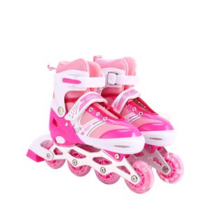 <span class=keywords><strong>Pattini</strong></span> in Linea per Bambini con Ruote in PVC e Design Lampeggiante, Set di <span class=keywords><strong>Pattini</strong></span> Resistenti per Esterni con Cuscinetti 608z - Product Image 2