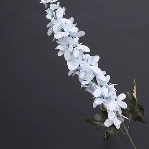 Blue Magnolia Luxury Hotel Decor Arrangement de fleurs en soie Fleurs d'iris bleu artificielles réalistes pour la fête du printemps - Product Image 4