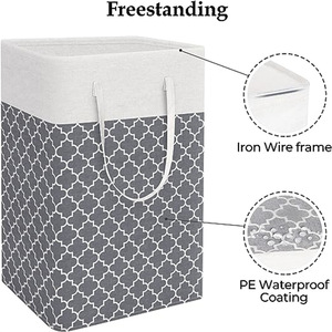 Fast Dispatch 82L Custom Collapsible Laundry Hamper <b>Large</b> Capacity Foldable Laundry <b>Basket</b> Washing Bag with Alloy Handles - Product Image 4