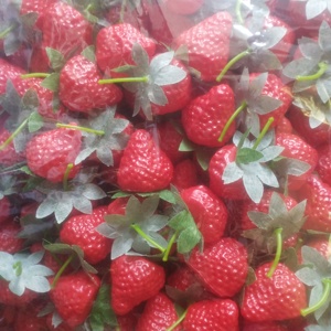 Décoration de maison DIY, fraises artificielles, simulation de fraises rouges, <span class=keywords><strong>faux</strong></span> fruits en plastique - Product Image 6