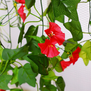 Artificial Morning Glory Wall Hanging Plastic Silk Flower Indoor Decoration High Simulation <b>Leaves</b> - Product Image 3