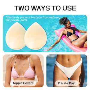 2คู่ของผู้หญิงที่มองไม่เห็นกาวซิลิโคนแบบไร้รอยต่อนำมาใช้ใหม่คอนซีลเลอร์นิ้วเท้าอูฐอุปกรณ์เสริมสำหรับชุดว่ายน้ำ - Product Image 6