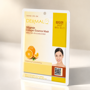 Masque facial en tissu à l'essence de collagène et vitamines 23g – Éclaircissant, raffermissant, affinant - Product Image 2