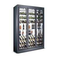 Réfrigérateur à vin à double température, vitrine réfrigérée verticale pour boissons, pour restaurant, traiteur, bar, cave à vin