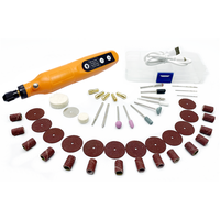 Micro meuleuse rotative à plusieurs vitesses mini meuleuse électrique 208 polisseuse à ongles stylo de gravure de bijoux avec lumière outils électriques de bricolage 50PC