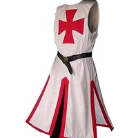 Classique médiéval adulte Halloween Costumes Halloween vêtements chevaliers templiers uniforme croisés Costume