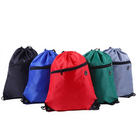 Grand sac de sport en polyester personnalisable, léger, durable et écologique, avec cordon de serrage, pour la randonnée en plein air, la salle de sport et les sports