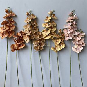 Orquídeas artificiales de tacto Real, orquídeas de color púrpura, A-164, venta al por mayor - Product Image 5